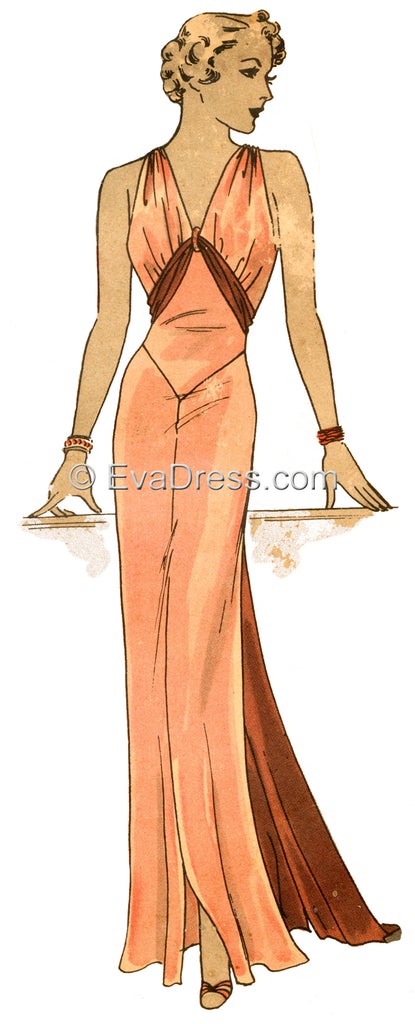 Pattern Tour E30-1219, 1934 Evening Gown