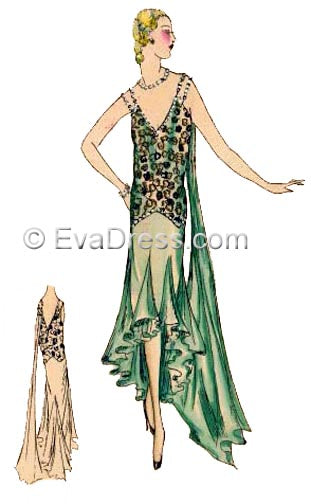 Pattern Tour E30-2102, 1930 Dinner Gown