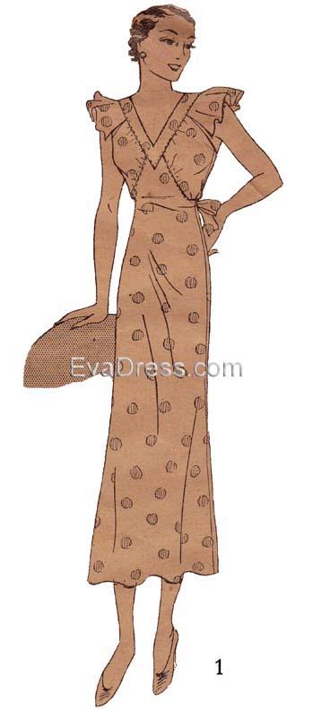 Pattern Tour D30-6529, 1930's House, Beach or Sports Dress