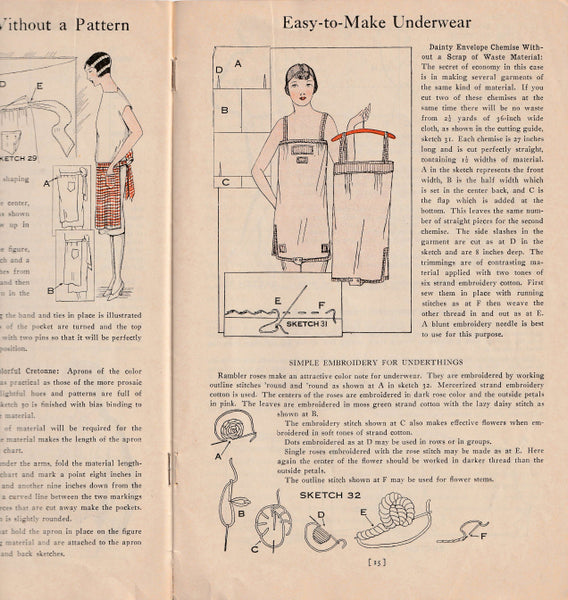 1928 Clark's 'Easy Way to Pretty Frocks' ORIGINAL Sewing Booklet