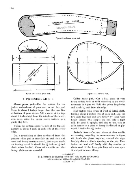 1946 How to Tailor a Woman's Suit Magazine by U.S. Dept. of Agriculture (Reproduction)