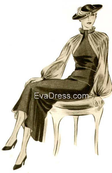 E-PATTERN 1935 Afternoon Frock E2655