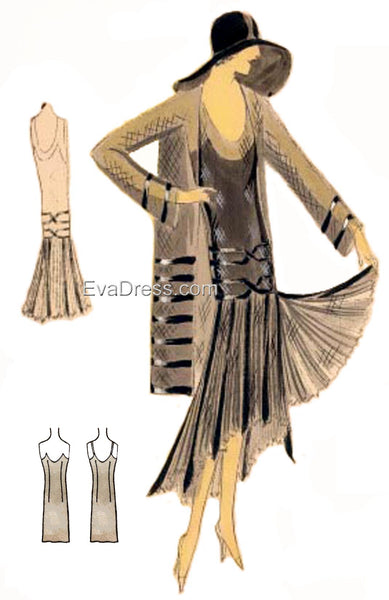 E-PATTERN 1930 Dress, Slip, Coat & Hat E3891