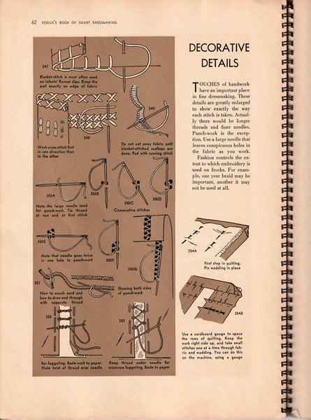 Original 1937 Vogue's Book of Smart Dressmaking