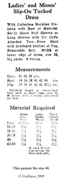 1932 Street Dress D30-1076