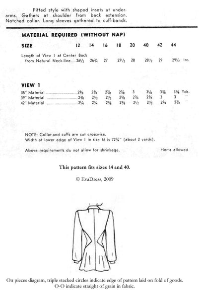 1940 Fitted Jacket C40-1284