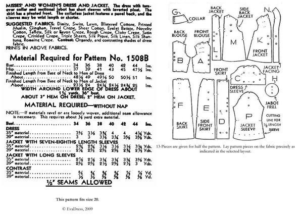 1936 Dress & Jacket D30-1508