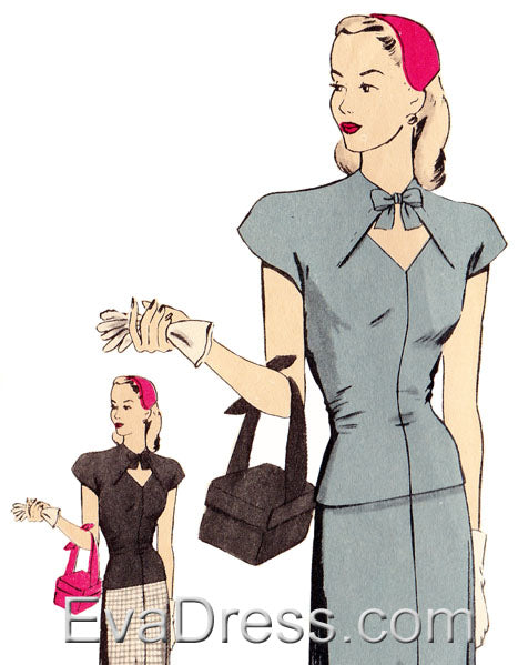 1940's Two-Piece Dress & Blouse SE40-1519