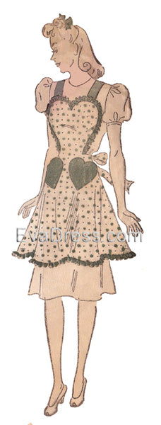 1939 Hearts Apron, A30-1605