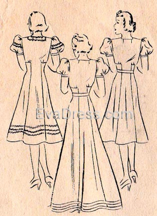 E-PATTERN 1939 One-Piece Frock, E1620