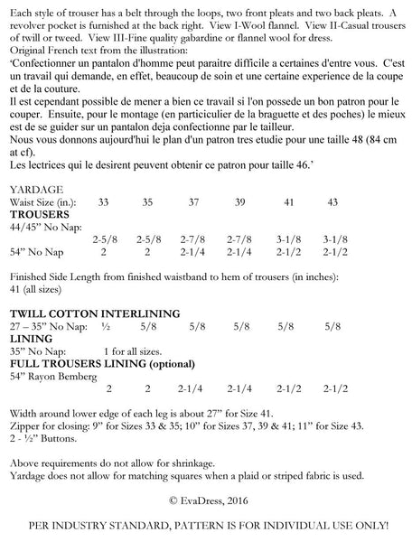 1950 Trousers T50-1950