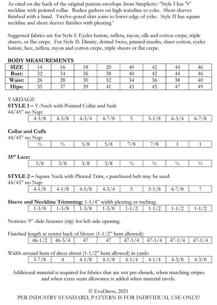 E-PATTERN 1938 Frocks E2636