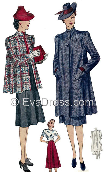1939 Swagger Coat & Skirt C30-3181