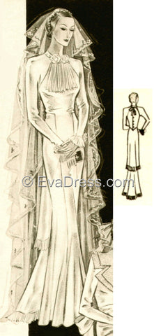 1935 Wedding Gown, Br30-35213