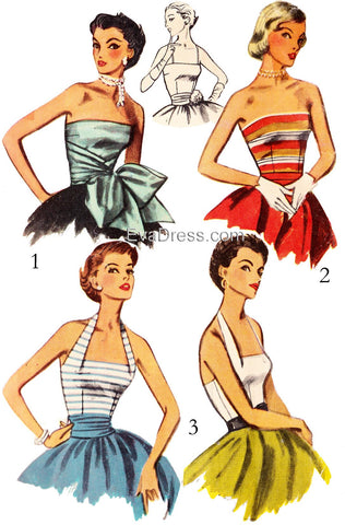 1953 Halter & Strapless Bodices B50-4320