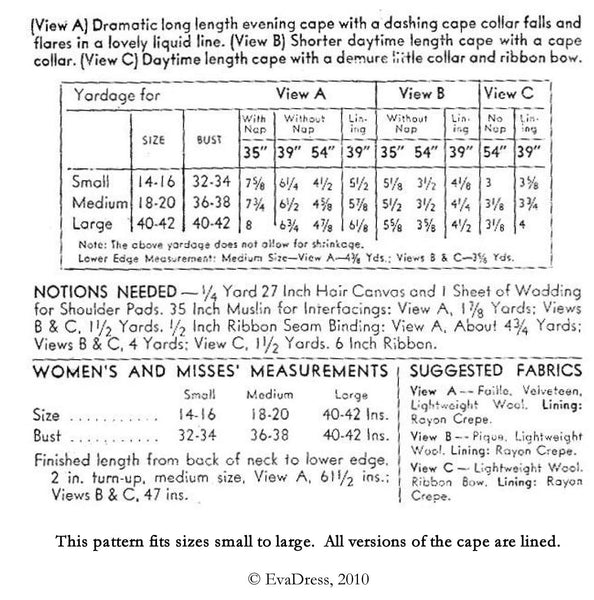 1940's Capes C40-4591