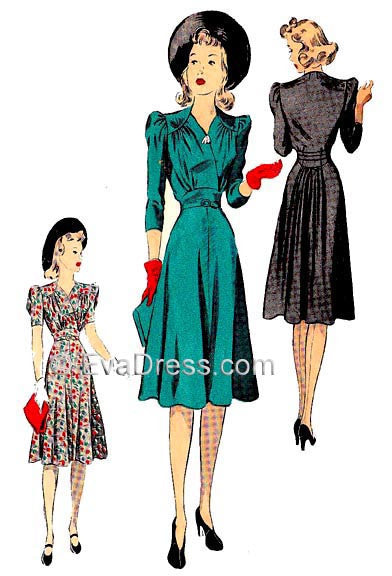 E-PATTERN 1940 Dress E5087