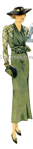 1935 Frock with Jabot D30-5281