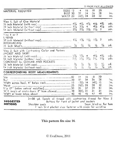 1949 Two-Piece Suit SE40-5310