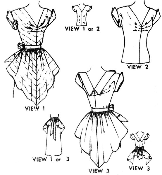 1950's Blouse & Apron B50-5490