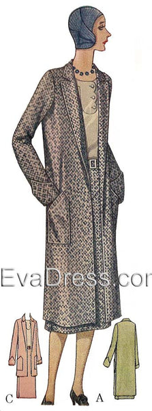 1929 Skirt, Blouse & Coat Ensemble SE20-5955