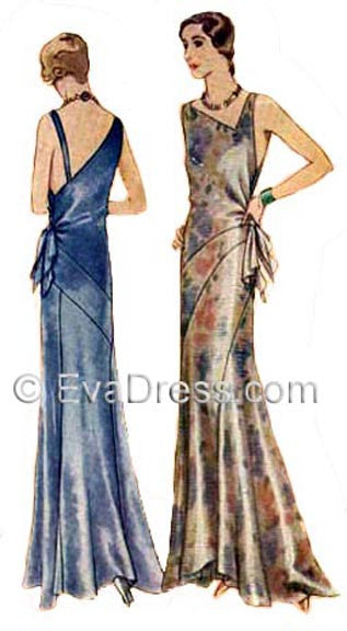 1930 Evening Gown E30-6298