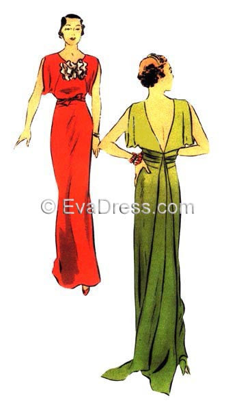 E-PATTERN 1930 Evening Gown E6573
