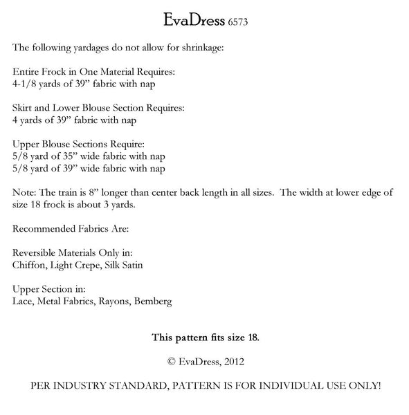 E-PATTERN 1930 Evening Gown E6573