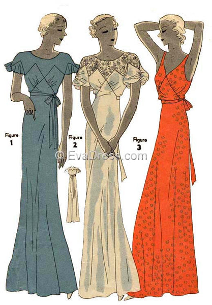 E-PATTERN 1933 Nightgowns E7121