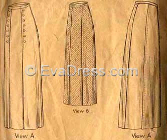 1910 Gored Skirt Sk10-7125