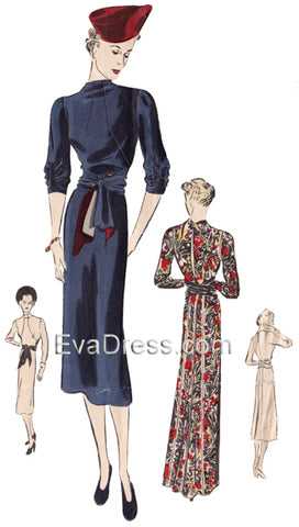 1938 One-Piece Frock D30-7896
