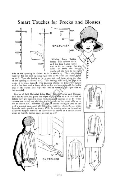 Reproduction 1928 Clark's 'Easy Way to Pretty Frocks' Sewing Booklet (Printed)