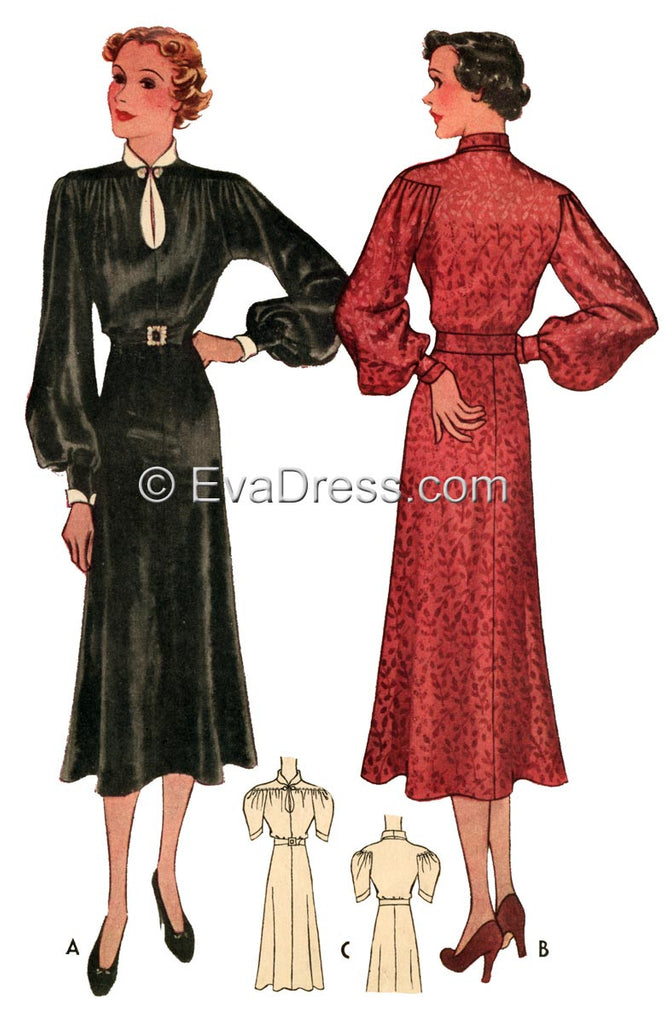 E-PATTERN 1936 Dresses E8997