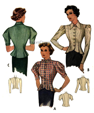 1937 Blouses, B30-9126