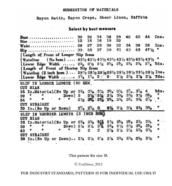 E-PATTERN 1942 Slips, E9759