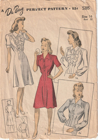 1942 Blouse or Slip with Blouse Top, Original DuBarry 5285 32" bust