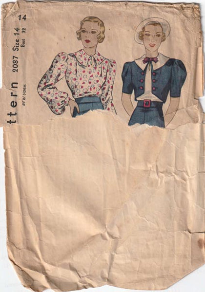 1936 Dress, Skirt and Blouse 32" bust Original Simplicity 2087